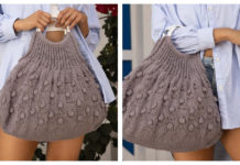 Bobble Stitch Gray Handbag Free Knitting Pattern