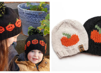 Colorwork Pumpkin Hat Free Knitting Patterns