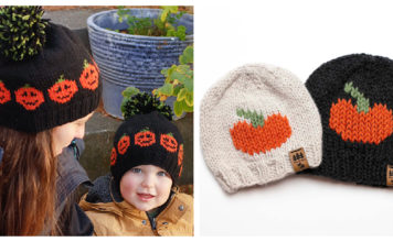 Colorwork Pumpkin Hat Free Knitting Patterns