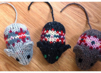 Fair Isle Mice Free Knitting Pattern