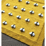 Fuzzy Bee Baby Blanket Knitting Pattern