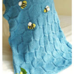 Honeycomb Bee Baby Blanket Knitting Pattern