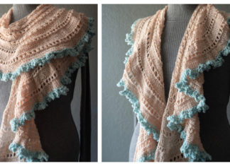 Little Frills Eyelets Shawlette Free Knitting Pattern and Video Tutorial