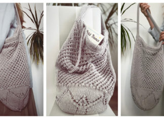 Lotus Tote Bag Free Knitting Pattern