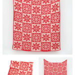 Mosaic Snowflakes Blanket Free Knitting Pattern