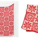 Mosaic Snowflakes Blanket Free Knitting Pattern
