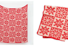 Mosaic Snowflakes Blanket Free Knitting Pattern