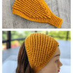 Popcorn Stitch Wide Ear Warmer Free Knitting Pattern and Video Tutorial