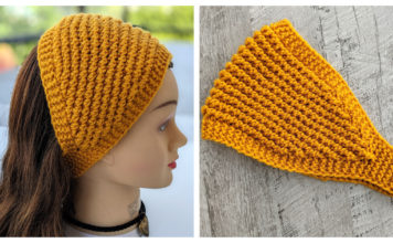 Popcorn Stitch Wide Ear Warmer Free Knitting Pattern and Video Tutorial