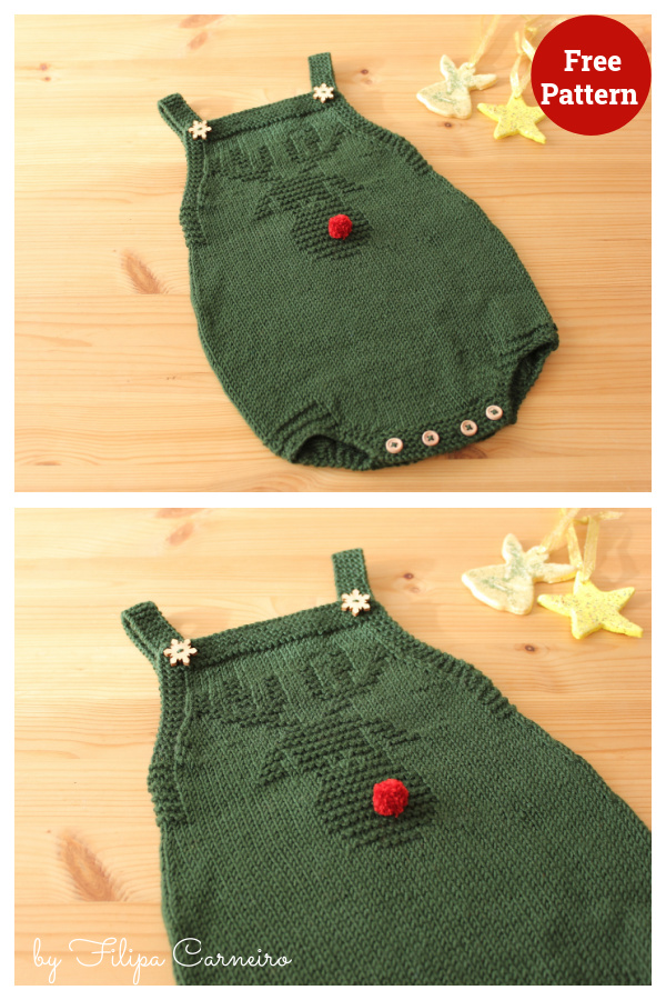 Baby Romper and Hat Free Knitting Pattern