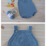 Whale Overall Onesies Free Knitting Pattern