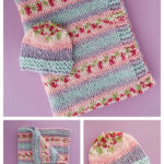 Blooms Baby Blanket and Hat Set Free Knitting Pattern