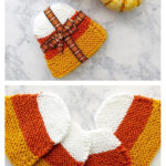 Candy Corn Coaster Free Knitting Pattern and Video Tutorial
