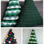 Christmas Tree Cushions Knitting Pattern
