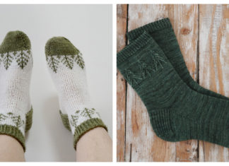 Christmas Tree Socks Knitting Patterns