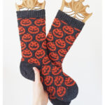 Citrouilles d’Halloween Socks Free Knitting Pattern