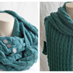 Convertible Spruce Cowl Free Knitting Pattern