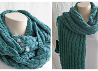 Convertible Spruce Cowl Free Knitting Pattern