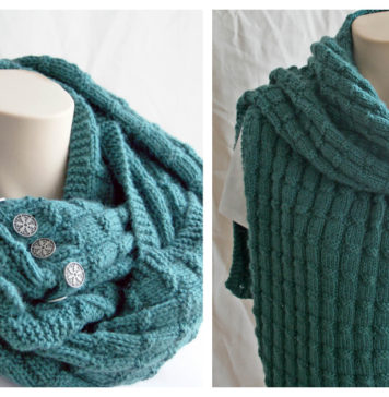Convertible Spruce Cowl Free Knitting Pattern