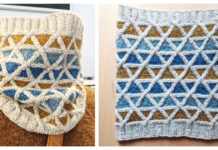 Expo 67 Geometric Cowl Free Knitting Pattern