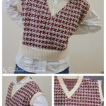Hashtag Mosaic Vest Free Knitting Pattern