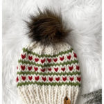 Holiday Hearts Hat Free Knitting Pattern