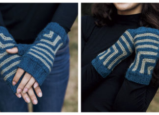 Mitered Mitts Free Knitting Pattern