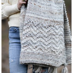 Modern Mountain Throw Blanket Free Knitting Pattern