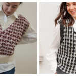 Mosaic Pullover Vest Free Knitting Pattern