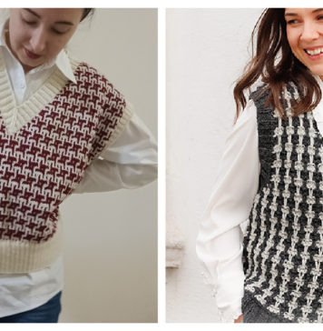 Mosaic Pullover Vest Free Knitting Pattern