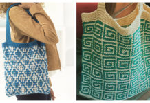 Mosaic Tote Bag Free Knitting Pattern