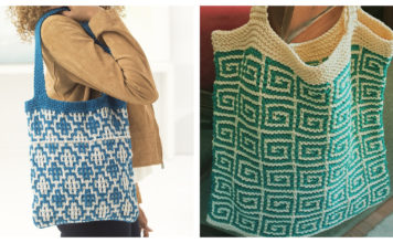 Mosaic Tote Bag Free Knitting Pattern