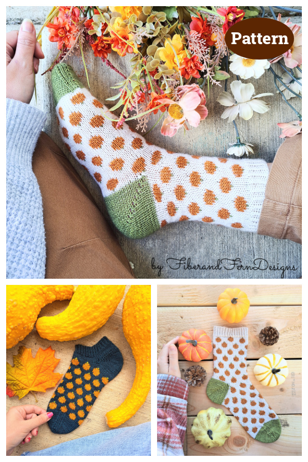 Pumpkin Socks Knitting Pattern