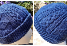 Rainbow Indigo Fisherman's Beanie Free Knitting Pattern