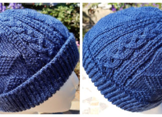 Rainbow Indigo Fisherman's Beanie Free Knitting Pattern