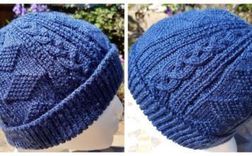 Rainbow Indigo Fisherman's Beanie Free Knitting Pattern