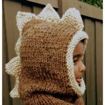 Saurus Dinosaur Hood Free Knitting Pattern