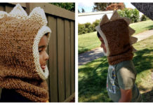 Saurus Dinosaur Hood Free Knitting Pattern
