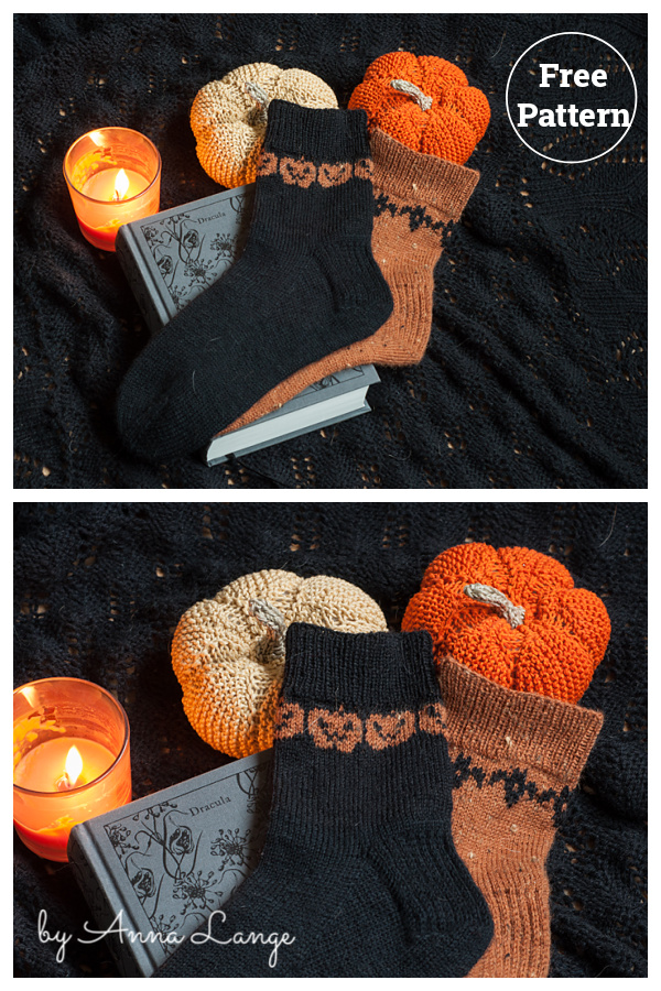 Pumpkin Socks Knitting Pattern