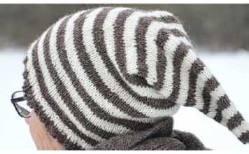 Stripy Pixie Hat Free Knitting Pattern
