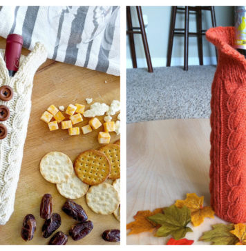 Wine Bottle Sweater Free Knitting Pattern and Video Tutorial