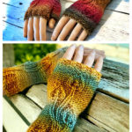 Autumn Leaf Half Gloves Free Knitting Pattern