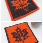 Autumn Leaf Potholder Free Knitting Pattern