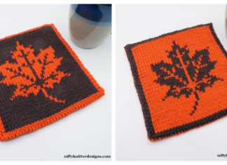 Autumn Leaf Potholder Free Knitting Pattern