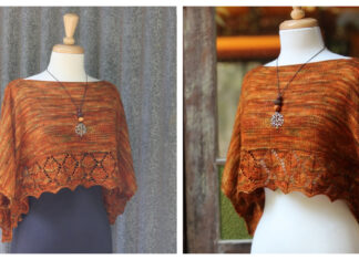 Autumn Leaves Linier Top Free Knitting Pattern