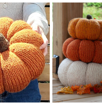 Big Porch Pumpkins Free Knitting Pattern