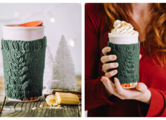 Blue Spruce Mug Cozy Free Knitting Pattern