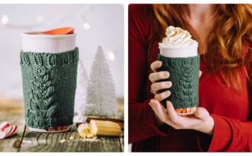 Blue Spruce Mug Cozy Free Knitting Pattern