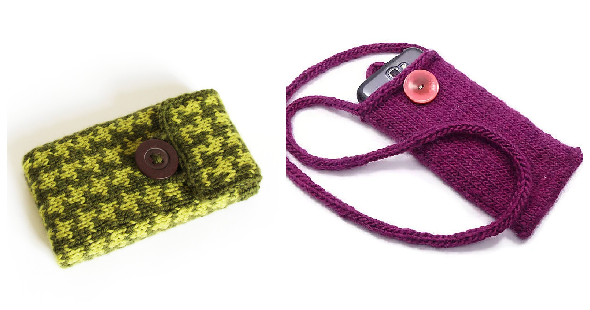 Phone Pouch Free Knitting Pattern