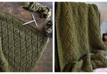 Diamond of Virgo Blanket Free Knitting Pattern